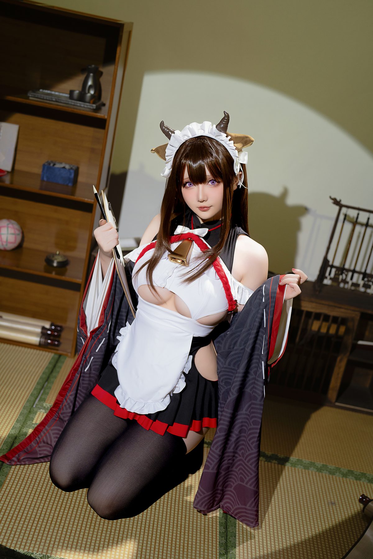 Coser@星之迟迟Hoshilily 2023年12月计划B 碧蓝航线 樫野 女仆 0002 2228964959.jpg